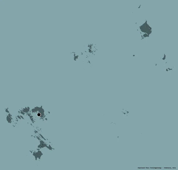 Forma Kepulauan Riau Provincia Dell Indonesia Con Sua Capitale Isolata — Foto Stock