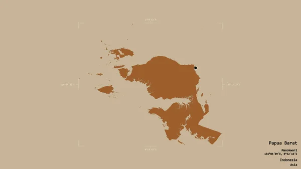 인도네시아 파푸아 지방은 갈라진 배경에 고립되어 있었다 라벨이요 패턴이 텍스처 — 스톡 사진