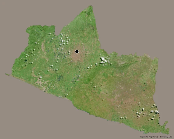 Σχήμα Yogyakarta Ειδική Περιοχή Της Ινδονησίας Την Πρωτεύουσα Της Απομονωμένη — Φωτογραφία Αρχείου