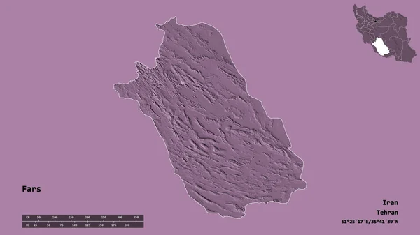 Forme Fars Province Iran Dont Capitale Est Isolée Sur Fond — Photo