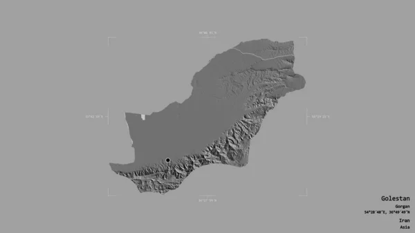 Área Golestan Província Irã Isolada Fundo Sólido Uma Caixa Delimitadora — Fotografia de Stock