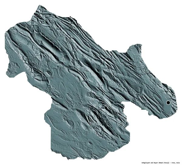 Forma Kohgiluyeh Buyer Ahmad Província Irã Com Sua Capital Isolada — Fotografia de Stock