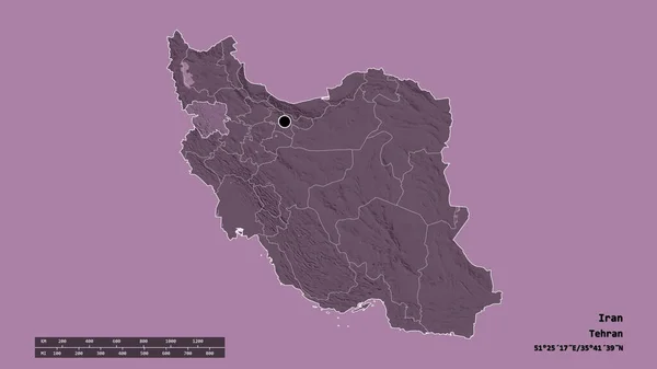 Спустошена Форма Ірану Столицею Основним Регіональним Поділом Відокремленою Територією Кордестану — стокове фото