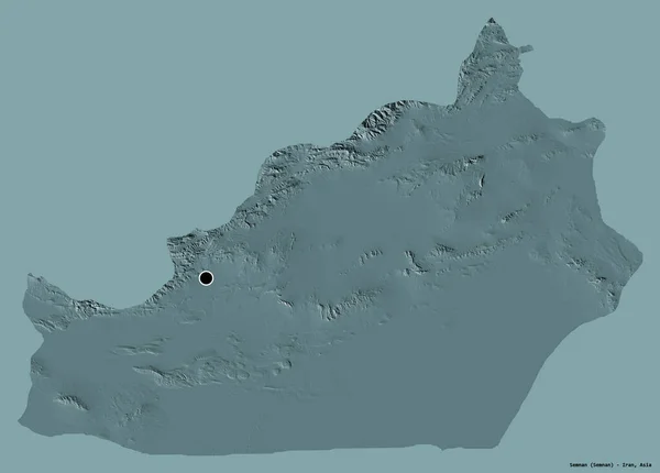 Tvar Semnana Provincie Írán Hlavním Městem Izolovaným Pevném Barevném Pozadí — Stock fotografie