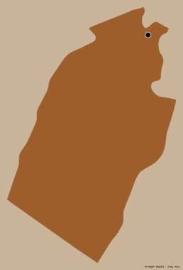 Irak 'ın başkenti An-Najaf' ın katı renk arkaplanı ile izole edilmiş hali. Desenli dokuların bileşimi. 3B görüntüleme