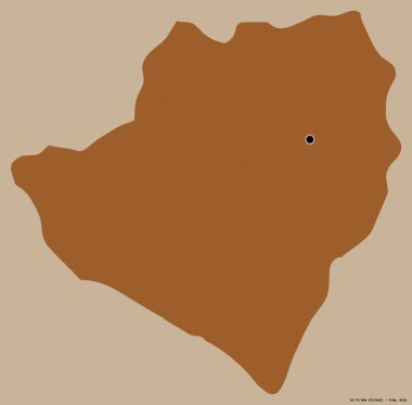 Irak 'ın başkenti At-Ta' mim 'in katı renk arkaplanı ile izole edilmiş hali. Desenli dokuların bileşimi. 3B görüntüleme