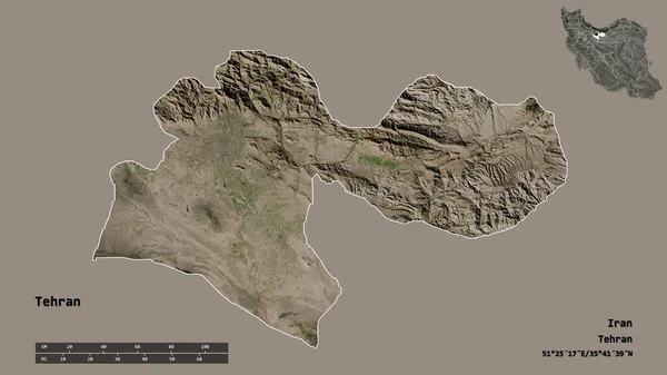 Forme Téhéran Province Iran Dont Capitale Est Isolée Sur Fond — Photo