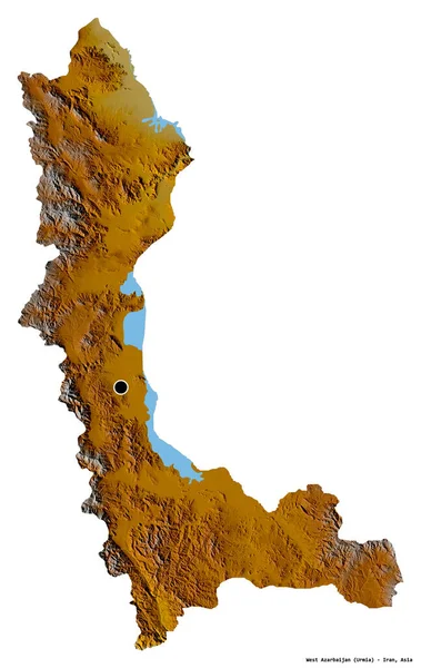 Gestalt Von West Azarbaidschan Provinz Des Iran Mit Seiner Hauptstadt — Stockfoto