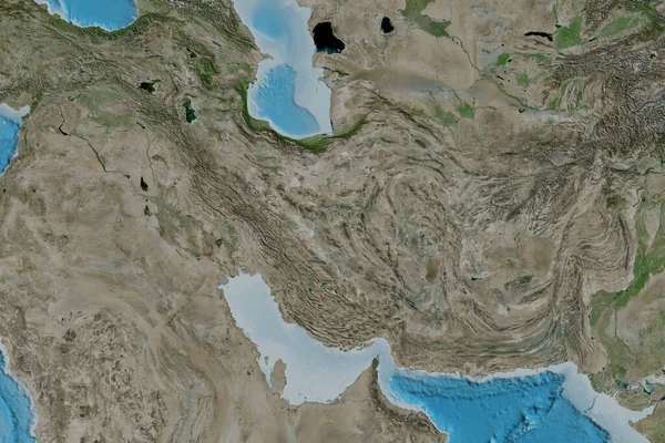 Area Estesa Dell Iran Immagini Satellitari Rendering — Foto Stock