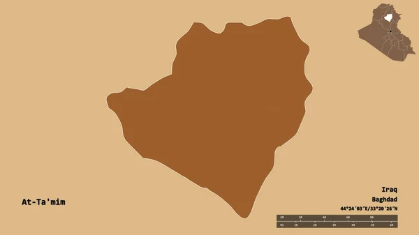Forma Mim Provincia Irak Con Capital Aislada Sobre Fondo Sólido —  Fotos de Stock