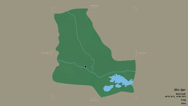 Район Дхи Кар Провинция Ирак Изолирован Твердом Фоне Геометрической Коробке — стоковое фото