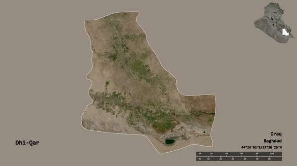 Форма Джи Кара Провинции Ирак Столицей Изолированной Прочном Фоне Дистанционный — стоковое фото