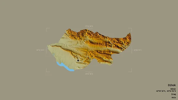 Région Dihok Province Irak Isolée Sur Fond Solide Dans Cadre — Photo