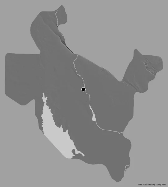 Форма Сала Дін Провінція Ірак Своєю Столицею Ізольованою Суцільному Кольоровому — стокове фото