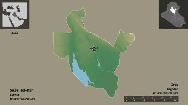 Gestalt Von Sala Din Provinz Des Irak Und Seiner Hauptstadt — Stockfoto
