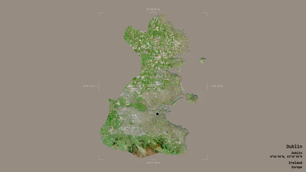 Район Дублина Графства Ирландия Изолирован Твердом Фоне Геометрической Коробке Метки — стоковое фото