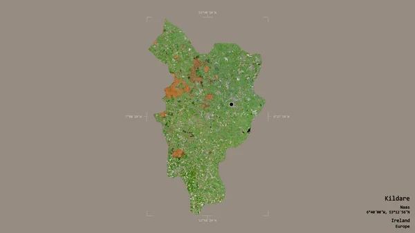 Oblast Kildare Hrabství Irsko Izolované Pevném Pozadí Georeferencované Hraniční Oblasti — Stock fotografie