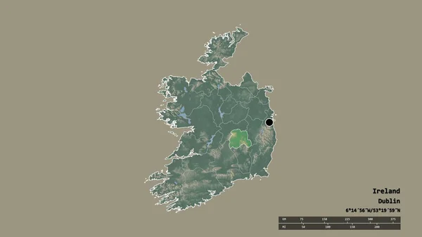 Зневірена Форма Ірландії Столицею Основним Регіональним Відділом Відокремленою Територією Лаойгіс — стокове фото