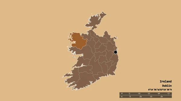 Зневірена Форма Ірландії Столицею Основним Регіональним Відділом Відокремленою Територією Мейо — стокове фото