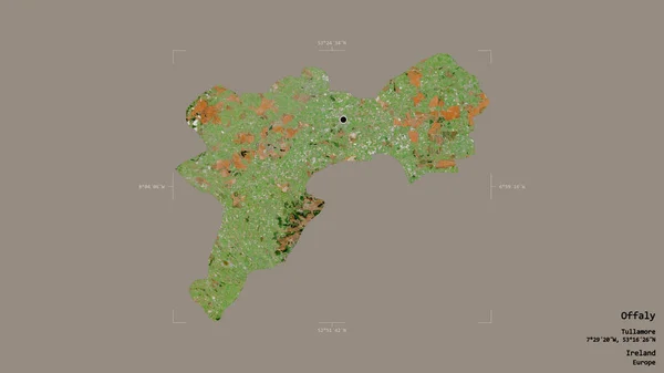 Área Offaly Condado Irlanda Aislada Sobre Fondo Sólido Una Caja —  Fotos de Stock