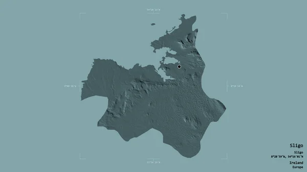 Région Sligo Comté Irlande Isolée Sur Fond Solide Dans Une — Photo