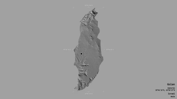 Gebiet Des Golan Bezirk Von Israel Isoliert Auf Einem Soliden — Stockfoto