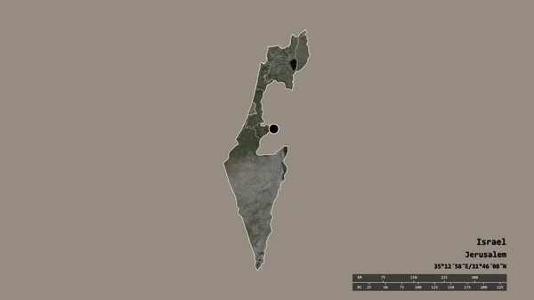 Καταστράφηκε Σχήμα Του Ισραήλ Πρωτεύουσα Κύρια Περιφερειακή Διαίρεση Και Την — Φωτογραφία Αρχείου