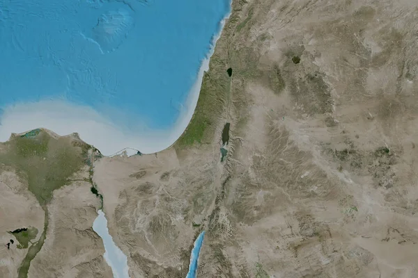 İsrail 'in genişletilmiş bölgesi. Uydu görüntüleri. 3B görüntüleme