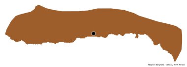 Jamaika 'nın başkenti Kingston' ın beyaz arka planda izole edilmiş hali. Desenli dokuların bileşimi. 3B görüntüleme