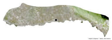 Jamaika 'nın başkenti Kingston' ın beyaz arka planda izole edilmiş hali. Uydu görüntüleri. 3B görüntüleme