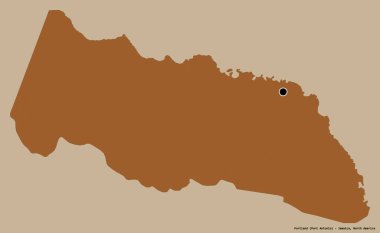 Portland 'ın şekli, Jamaika' nın semti, başkenti koyu renk arka planda izole edilmiş. Desenli dokuların bileşimi. 3B görüntüleme