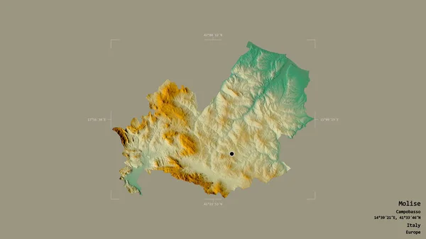 Gebiet Von Molise Region Von Italien Isoliert Auf Einem Soliden — Stockfoto