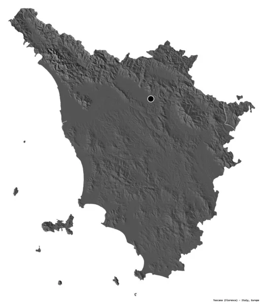 Talya Nın Toscana Bölgesi Başkenti Beyaz Arka Planda Izole Edilmiş — Stok fotoğraf