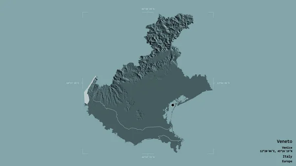 Zona Del Véneto Región Italia Aislada Sobre Fondo Sólido Una —  Fotos de Stock