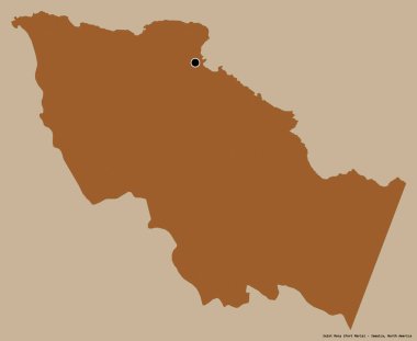 Jamaika 'nın St. Mary semti, başkenti koyu renk arka planda izole edilmiş. Desenli dokuların bileşimi. 3B görüntüleme