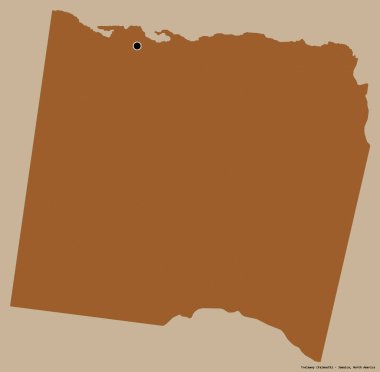 Jamaika 'nın Trelawny semti, başkenti koyu renk arka planda izole edilmiş. Desenli dokuların bileşimi. 3B görüntüleme