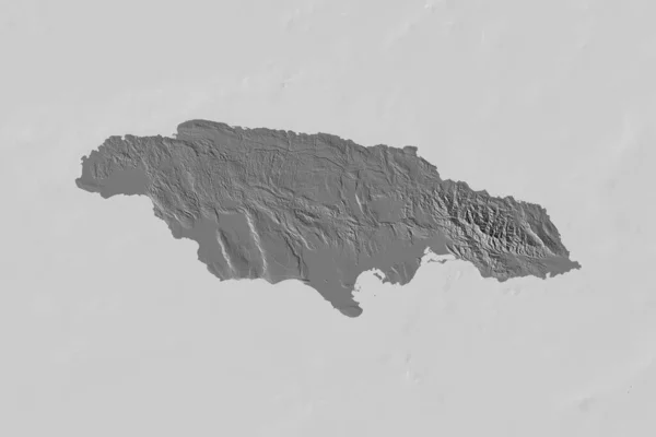 Area Estesa Della Giamaica Mappa Dell Elevazione Bilivello Rendering — Foto Stock
