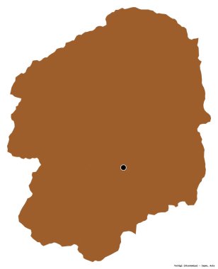 Tochigi 'nin şekli, Japonya' nın başkenti, beyaz arka planda izole edilmiş. Desenli dokuların bileşimi. 3B görüntüleme