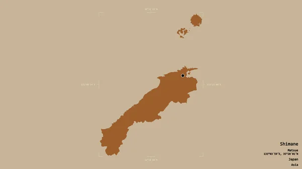 Територія Шіману Префектури Японії Ізольована Твердому Тлі Геотермальному Обмежувальному Ящику — стокове фото
