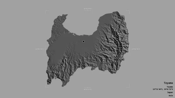 Gebiet Von Toyama Präfektur Von Japan Isoliert Auf Einem Soliden — Stockfoto