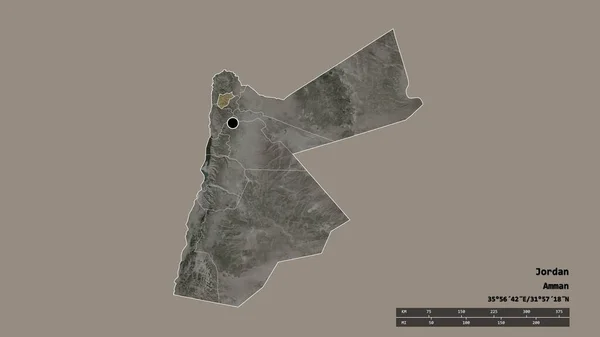 Απολιθωμένη Μορφή Της Ιορδανίας Πρωτεύουσα Κύρια Περιφερειακή Διαίρεση Και Την — Φωτογραφία Αρχείου
