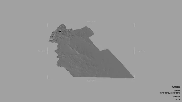 Zona Ammán Provincia Jordania Aislada Sobre Fondo Sólido Una Caja — Foto de Stock