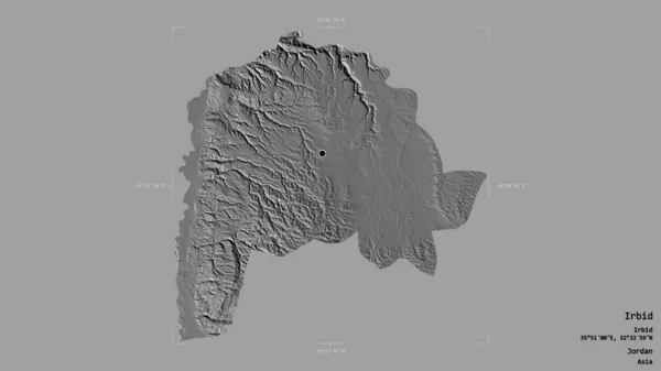 Gebiet Von Irbid Provinz Jordanien Isoliert Auf Einem Soliden Hintergrund — Stockfoto