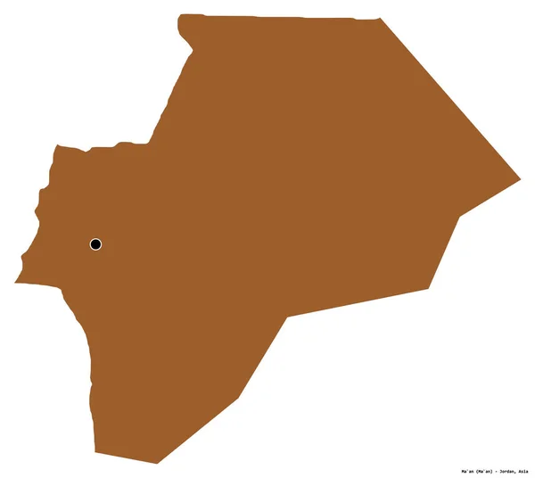Forma Provincia Jordania Con Capital Aislada Sobre Fondo Blanco Composición — Foto de Stock
