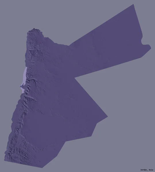 Σχήμα Της Ιορδανίας Κεφάλαιό Του Απομονώνονται Ένα Στερεό Φόντο Χρώμα — Φωτογραφία Αρχείου