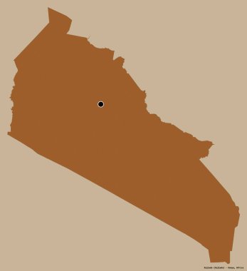 Kenya 'nın Kajiado ilçesi, başkenti katı renk arkaplanı ile izole edilmiştir. Desenli dokuların bileşimi. 3B görüntüleme