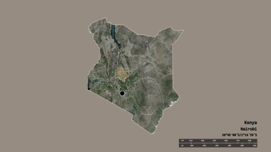 Başkenti, ana bölgesel bölümü ve ayrılmış Laikipia bölgesi ile Kenya 'nın dejenere edilmiş şekli. Etiketler. Uydu görüntüleri. 3B görüntüleme