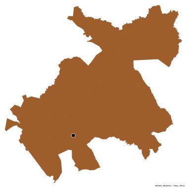 Kenya 'nın Machakos ilçesi, başkenti beyaz arka planda izole edilmiştir. Desenli dokuların bileşimi. 3B görüntüleme