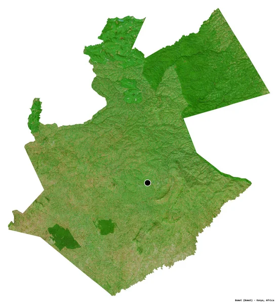 Shape Bomet County Kenya Mit Seiner Hauptstadt Isoliert Auf Weißem — Stockfoto