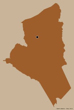 Kenya 'nın Nyamira ilçesi, başkenti katı renk arkaplanı ile izole edilmiştir. Desenli dokuların bileşimi. 3B görüntüleme